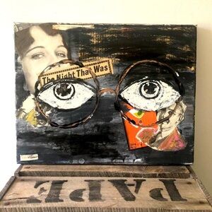 Mixed media, original artwork, great gatsby
